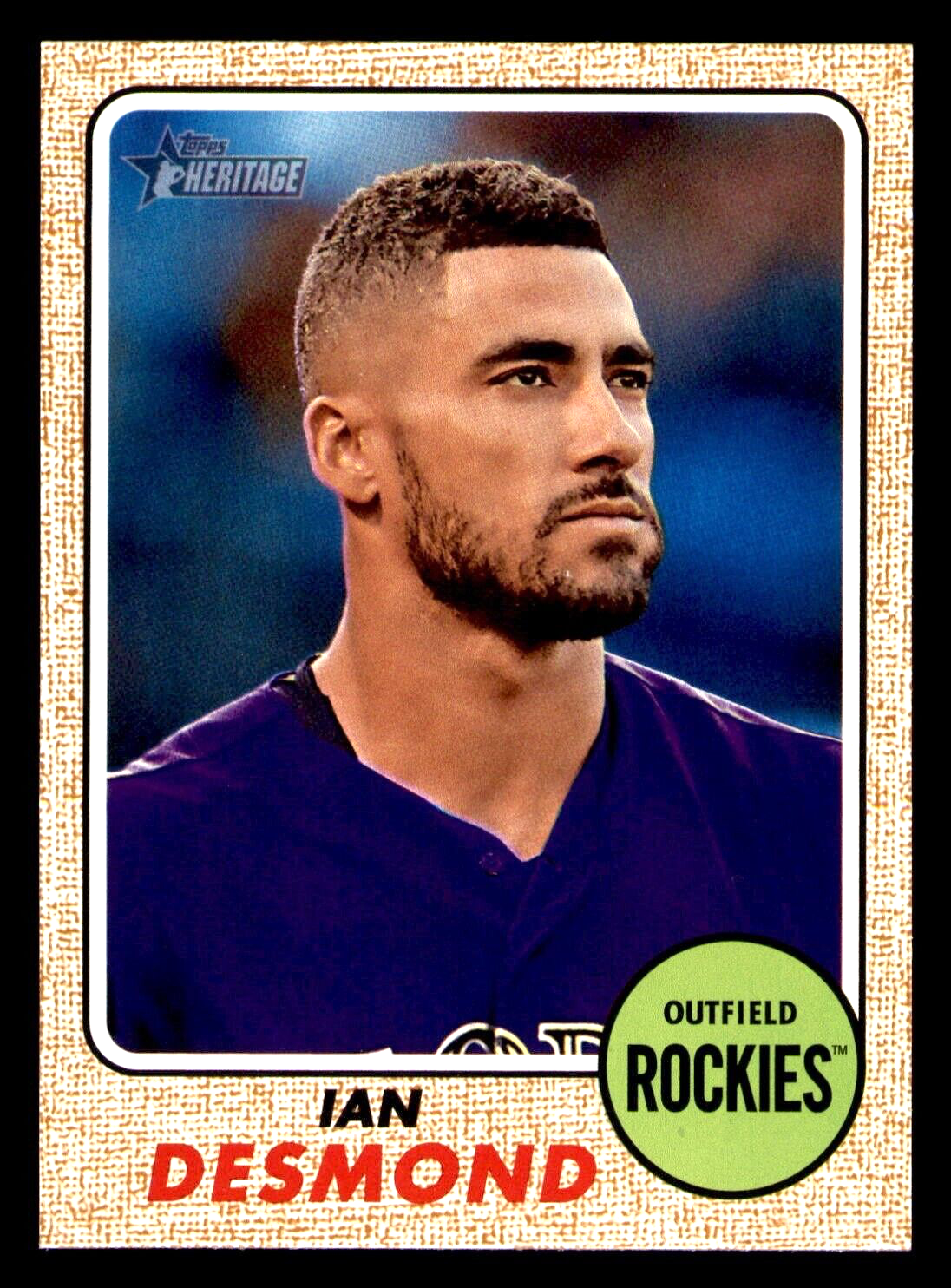2017 Topps Heritage Ian Desmond SP #458 Colorado Rockies Baseball Card