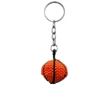 Basketball Beaded Keychain Handmade Gifts for Him Sport Athlete Team Accessories