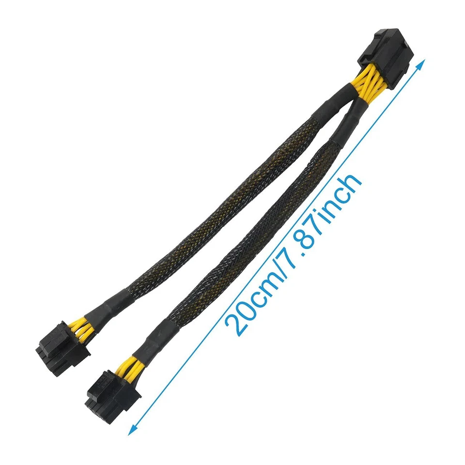 CPU 8 Pin Buchse auf Dual PCIe 2X 8 Pin (4+4) Stecker Netzteil Splitter - Bild 2 von 4