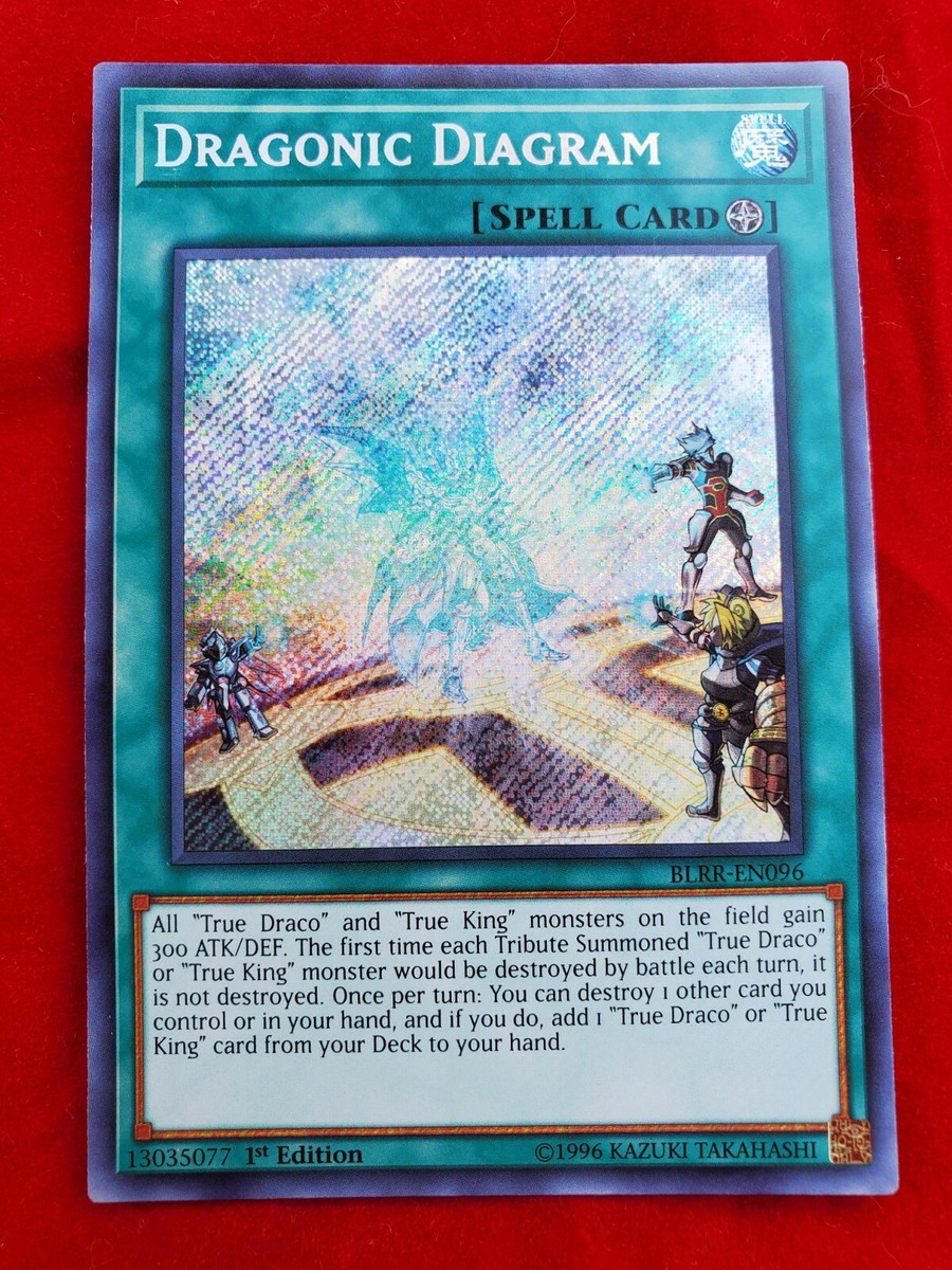 BLRR-EN096 Dragonic Diagram Secret Rare 1st Edition Mint YuGiOh Card