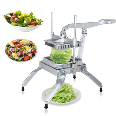 Hakka Commercial Lettuce Cutter Aluminium Vegetable Fruit Slicer with 3 Blades