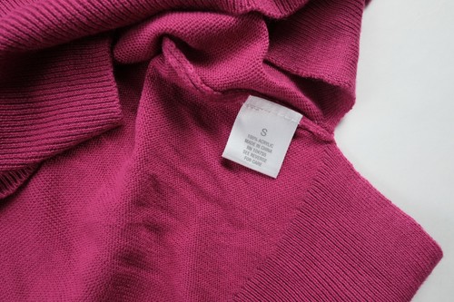 NEW Dress Barn Roz & Ali Womens Knit Acrylic LS V Neck Solid Fuchsia Sweater S - Picture 7 of 8