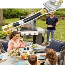 BBQ Accessories Gas Grill Natural Gas Conversion Kit Regulator with Hose Kitchen