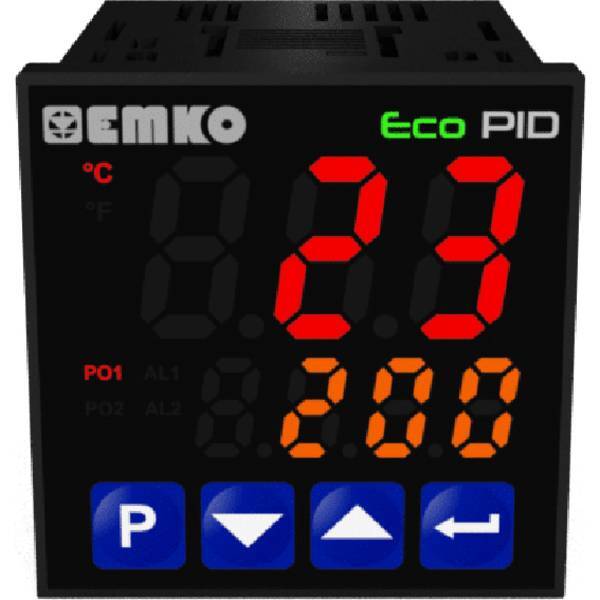 Emko ecoPID.4.5.2R.S.0   Termostato Pt100, J, K, R, S, T, L -199 fino a +999 °C