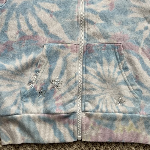 Butter Super Soft Girls Fleece Hoodie - Multi Tie Dye - Small 7 / 8 - Picture 5 of 9