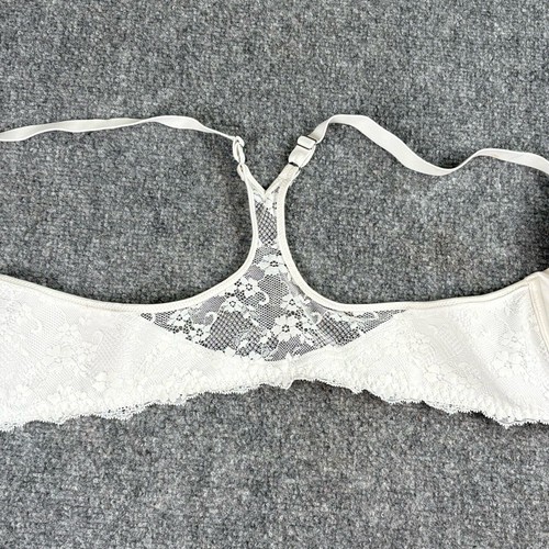 Maidenform Bra Womens 38C Lace White One Fab Fit Underwire T shirt Razorback - Picture 7 of 11