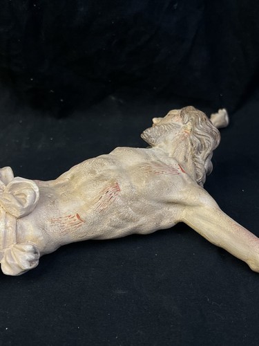 Corpo di Cristo da croce scultura legno 30x25 cm deposizione arte sacra design - Foto 16 di 22