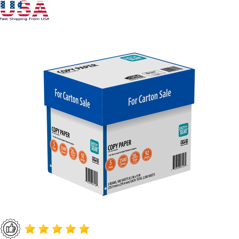 8.5x11 20lb 92 Bright Multipurpose Copy Paper 2500 Sheets