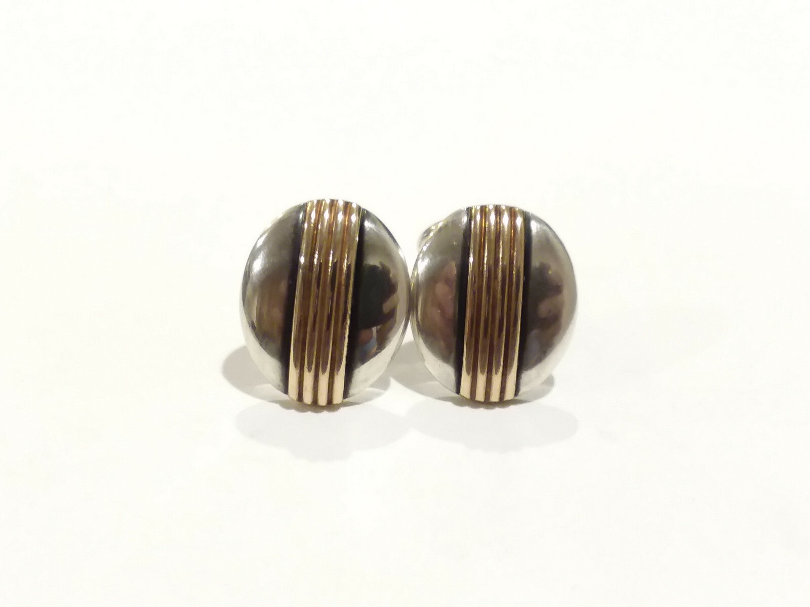 JAMES AVERY. OVAL TWO TONE CUFFLINKS. .925/14K. RETIR… Gem