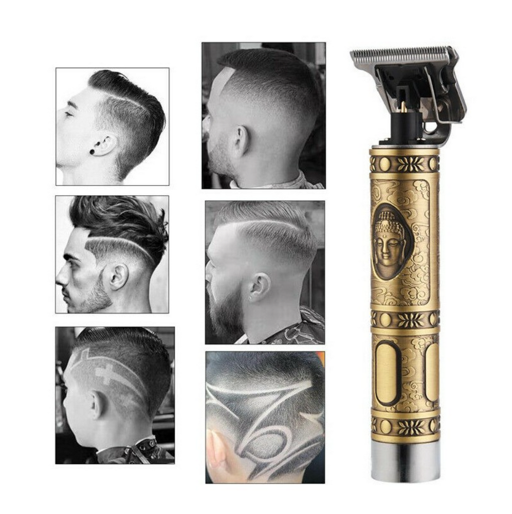 RASOIO TAGLIACAPELLI PROFESSIONALE IMPERMEABILE 3 PETTINI RICARICABILE CAPELLI