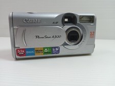 Silver Cannon PowerShot A310 LCD Digital Camera 3.2 MP Tested Working