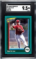 2023 Panini Chronicles Hao-Yu Lee RC Prospect Classics SGC 9.5 Green /5 (2/5)