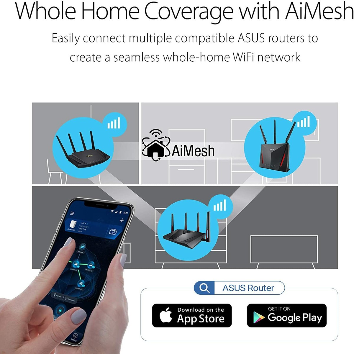 ASUS RT-AX58U AX3000 Dual Band Gaming WIFI 6 Wireless Router