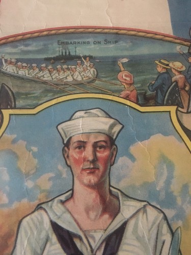 Vintage Our Home Defenders WWI Navy Poster Framed Original James Lee 1918 - Picture 3 of 9