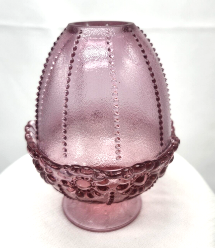 Fenton 5-1/2" Tall Beaded Daisy Pink Fairy Light - Picture 2 of 20