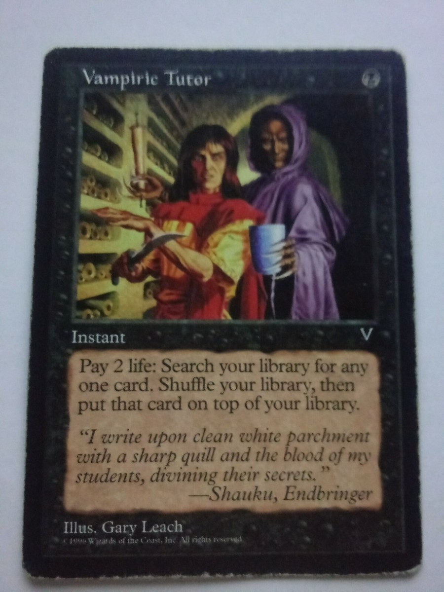 MTG Magic the Gathering English Vampiric Tutor 1996 Visions MP | eBay