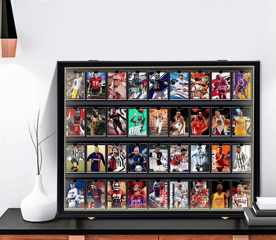 Vitrine de cartão esportivo, vitrine de cartão de beisebol com LED - Imagem 3 de 4