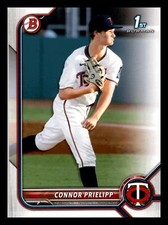 Connor Prielipp 2022 Bowman Draft 1st #BD-8 Minnesota Twins Mint