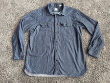 Vintage Levi's RED TAB Men  s Long Sleeve Button Up Blue Denim Shirt Sz Large EUC