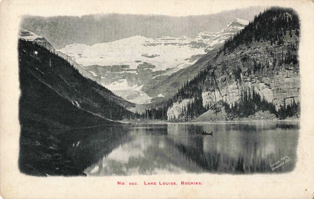 油彩画 『Canada Lake Louise』 Lake Louise Canadian Rockies