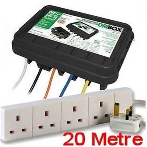 Waterproof Electrical outdoor enclosure 20 Metre 4 Way Extension Lead