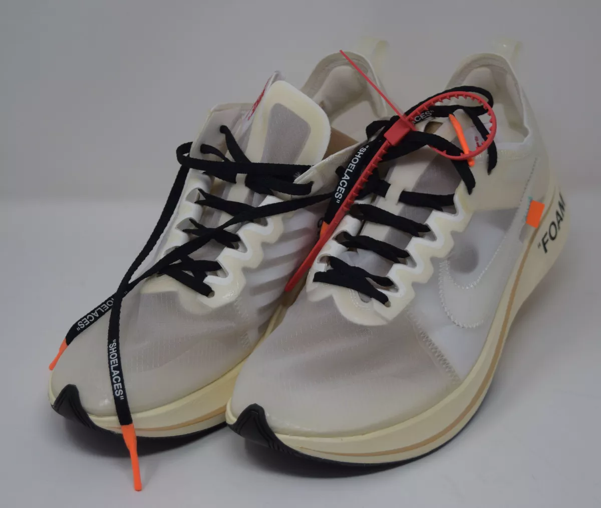 Tonen aftrekken prinses Nike X Off White Foam AJ4588-100 Zoom Fly Mens Marathon Shoes Sneakers 11.5  New | eBay