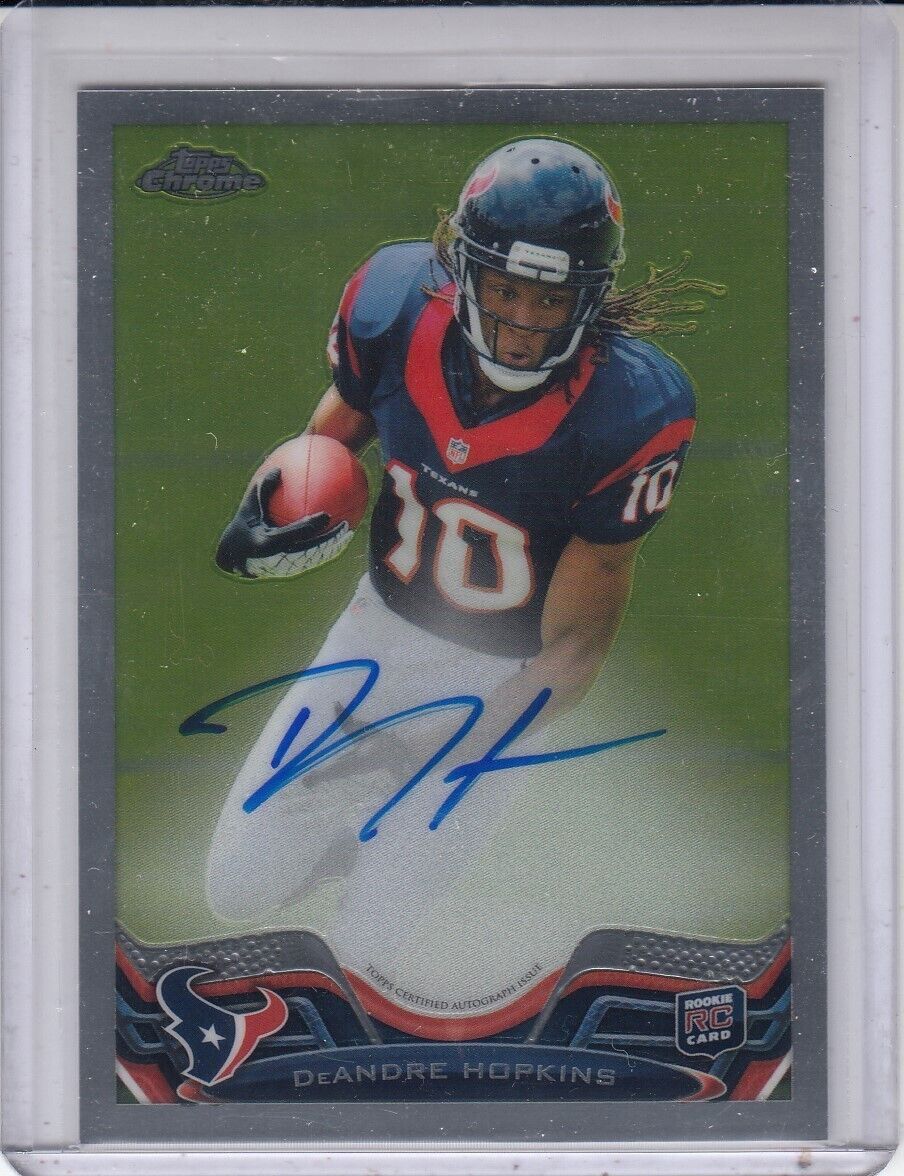 DEANDRE HOPKINS 2013 Topps Chrome Rookie Autograph #154 RC DEANDRE HOPKINS 2013 Topps Chrome Rookie Autograph #154 RC