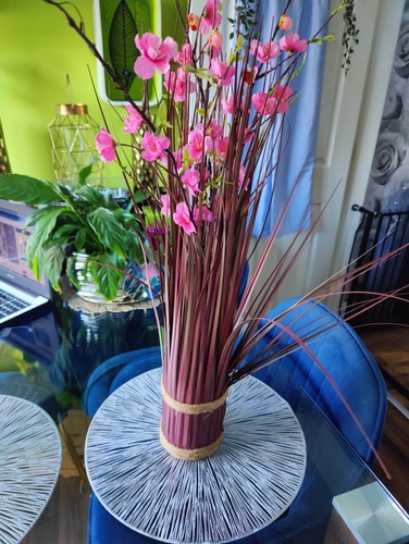Künstliche vorbeleuchtete Blumensträuße freistehende künstliche Wohndeko 70 cm
