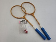 2x shuttlecock bat GDR Germina duet badminton wood plastic handle 265749