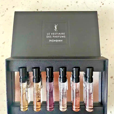 YVES SAINT LAURENT  LE VESTIAIRE  GENDERFREE : DES PARFUMS VARIETY 6-SAMPLE GIFT