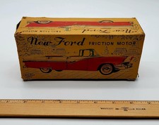 Vintage 1950s " New Ford" Friction Moter Toy Car By Haji Japan