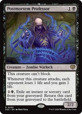 Postmortem Professor 93 NM Secrets of Strixhaven MTG B