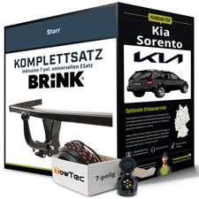 Für KIA Sorento I Typ JC Anhängerkupplung starr +eSatz 7pol uni 2002-2006 NEU