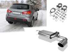Edelstahl Sportauspuff Mitsubishi ASX Frontantrieb 129x106mm oval