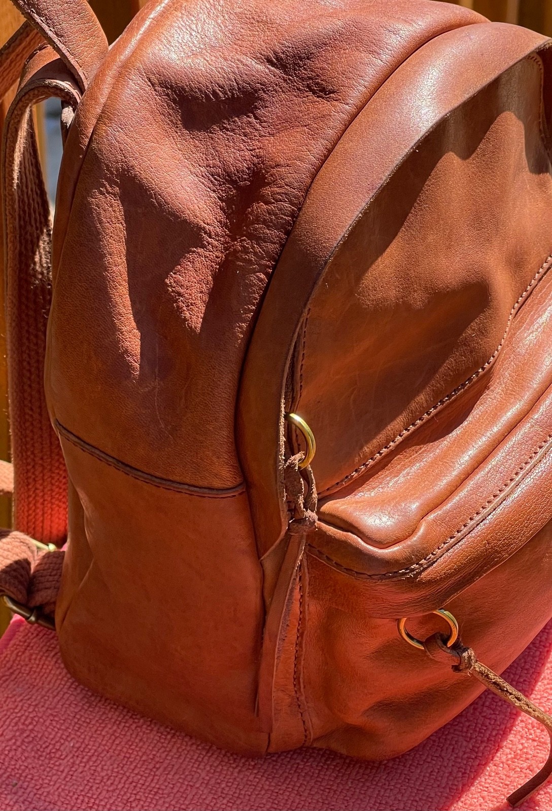 Madewell Backpack Mini Lorimer Saddle Leather Adj… - image 4