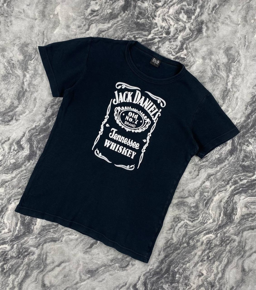 Dolce Gabbana Jack Daniel's Big Logo T-Shirt Men Size L Black | eBay