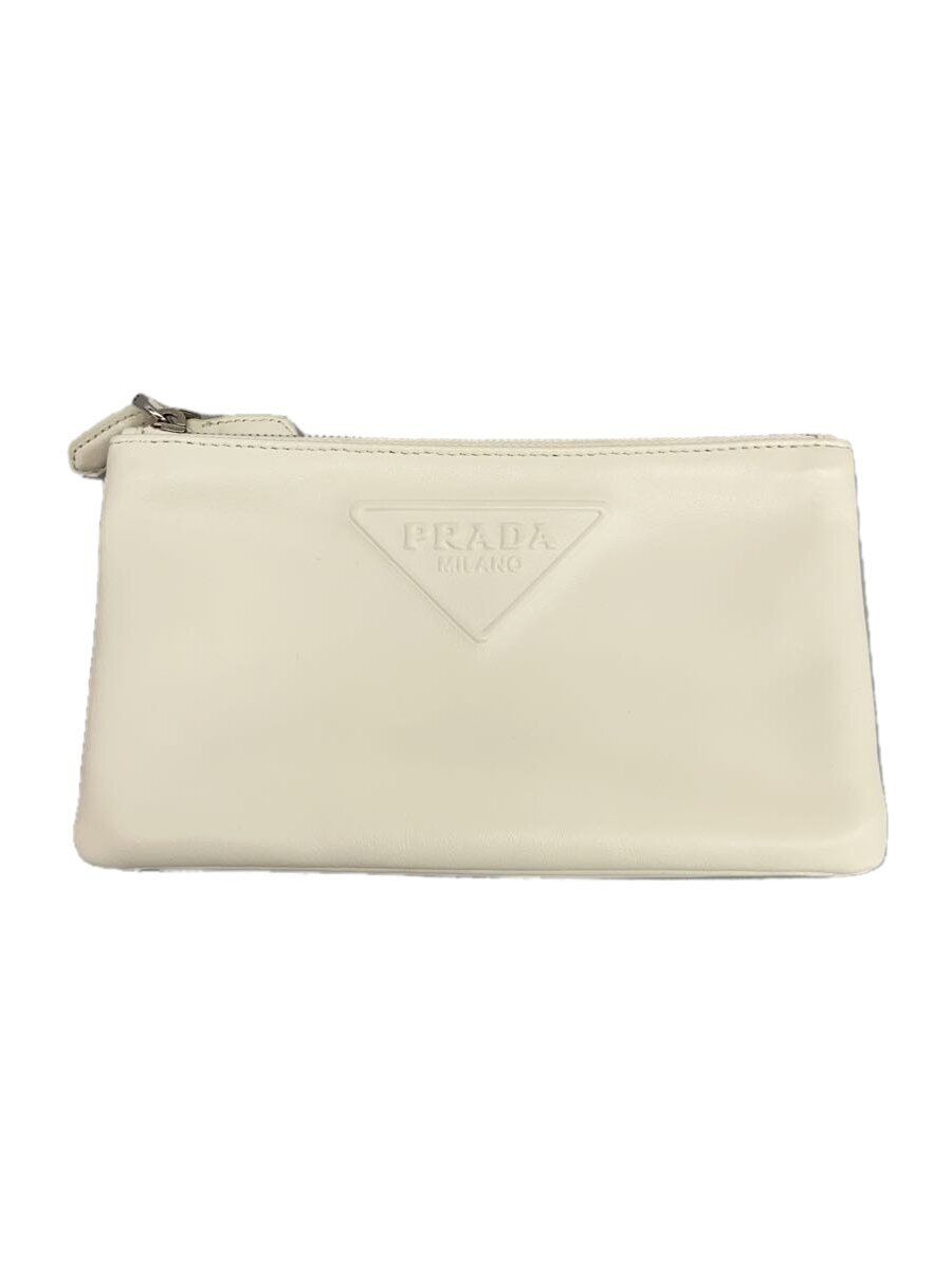 クラッチバッグ PRADA Clutches Women Leather White PRADA Clutch Bag Leather White Plain 1MB259 Used | eBay