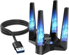 WAVLINK WiFi 6E USB Adapter for Desktop PC, AX5400 Portable WiFi Adapter