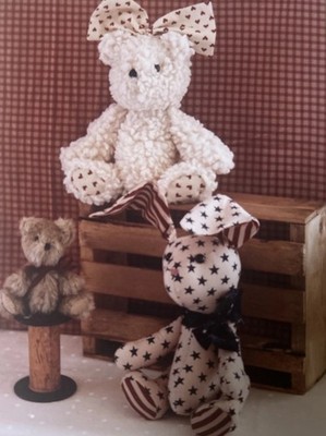 Twice as Nice Designs Craft Pattern: Fuzzy, Wuzzy & Cottontail. Bears ...