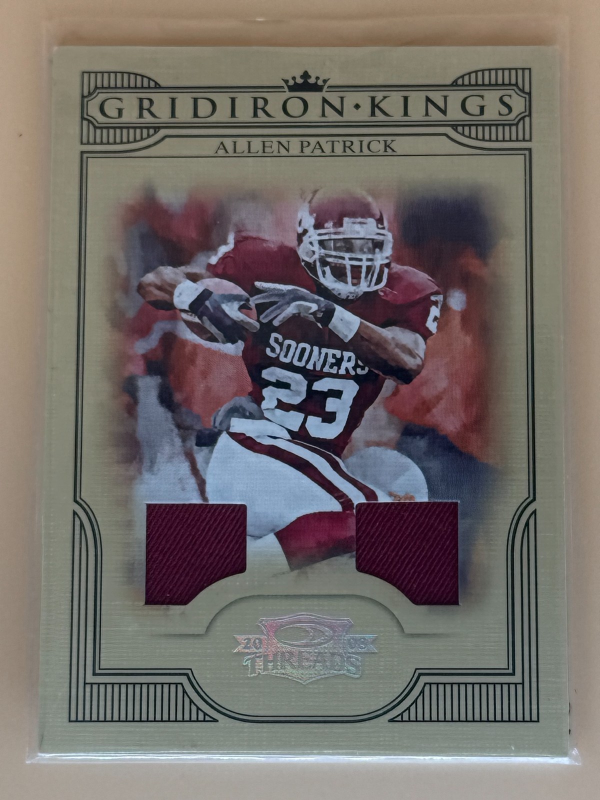 Allen Patrick Donruss Threads College Gridiron Kings #CGK2 Materials
