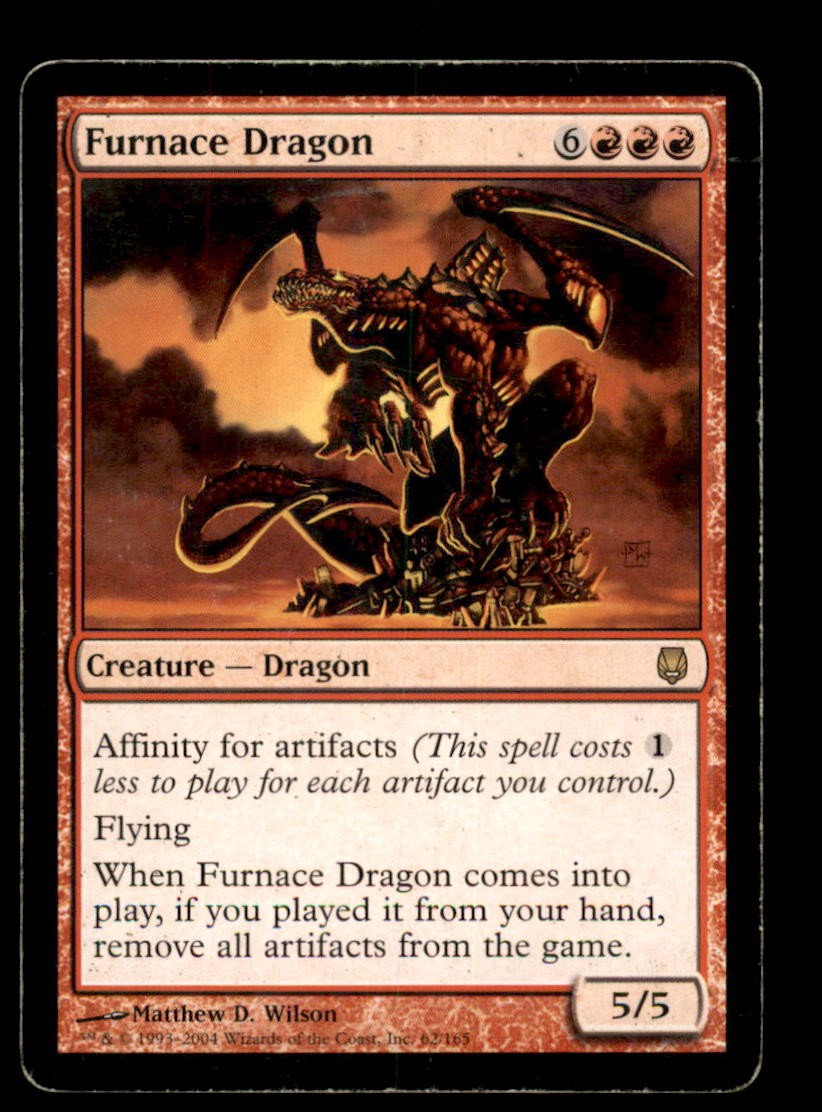 MTG Furnace Dragon LP Light Play Darksteel [4696]