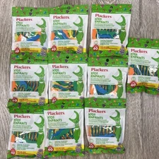 9 x 40ct Plackers Kids Enfants Dental Flossers with Fluoride Mixed Berry