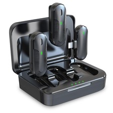 Wireless Lavalier Microphone Set for iPhone and iPad for Vlogging, Podcasting...