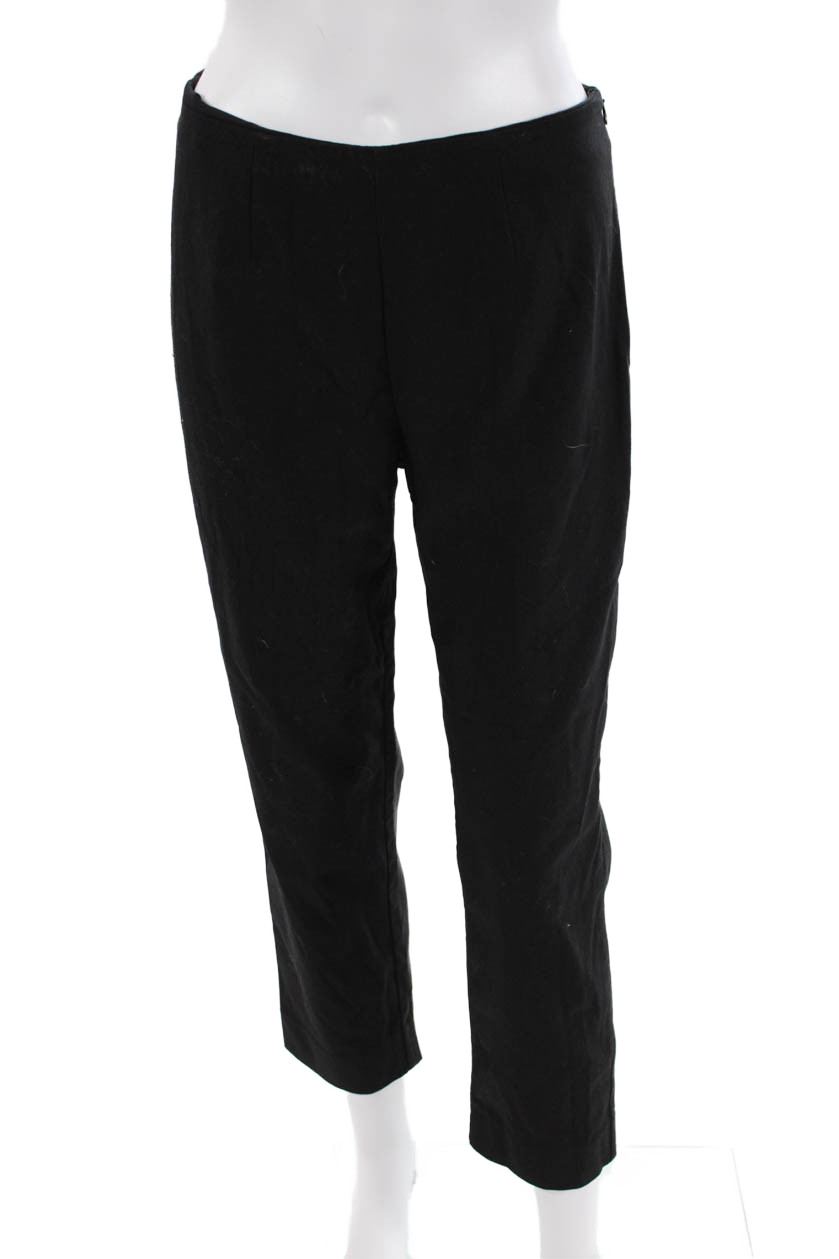 Jarbo Womens Solid Flat Front Zip Up Tapered Pant… - image 1