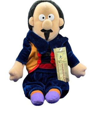 Vintage 2001 Little Thinkers Shakespeare Plush Unemployed Philosophers Guild NWT