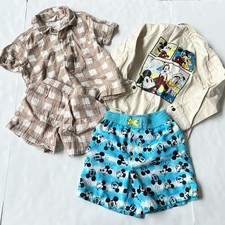 Disney Clothes Outfit  Sets Lot Mickey Mouse 5t Swim Shorts Jacket Shirt