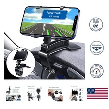 Universal 360 Car Phone Holder Mount for 4-7" Smartphones - Safe Dashboard Use