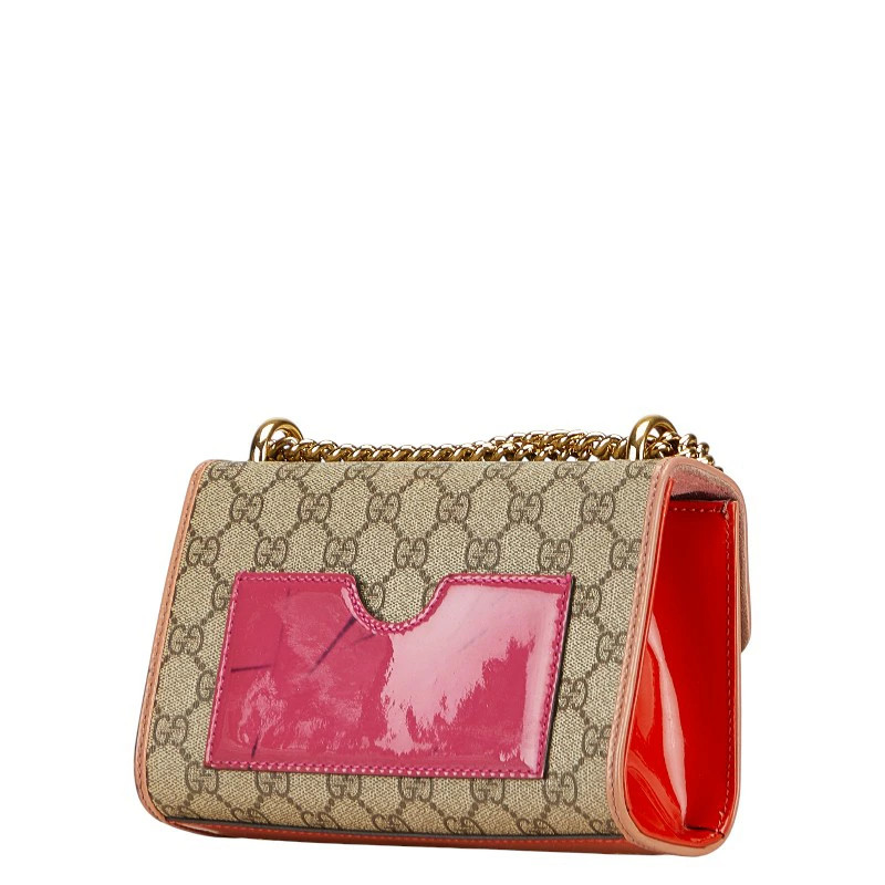 Gucci GG Supreme Shoulder Bag Beige Tan Red Orange Leather | eBay