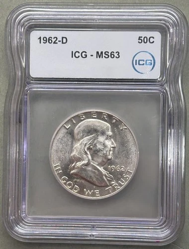 1962-D Franklin Half Dollar ICG MS63