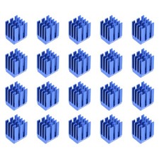 Heatsink with Thermal Conductive Adhesive Tape 9 x 9 x 12mm Blue 20pcs